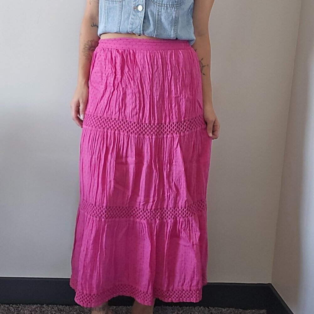 St John's Bay Pink Long Skirt